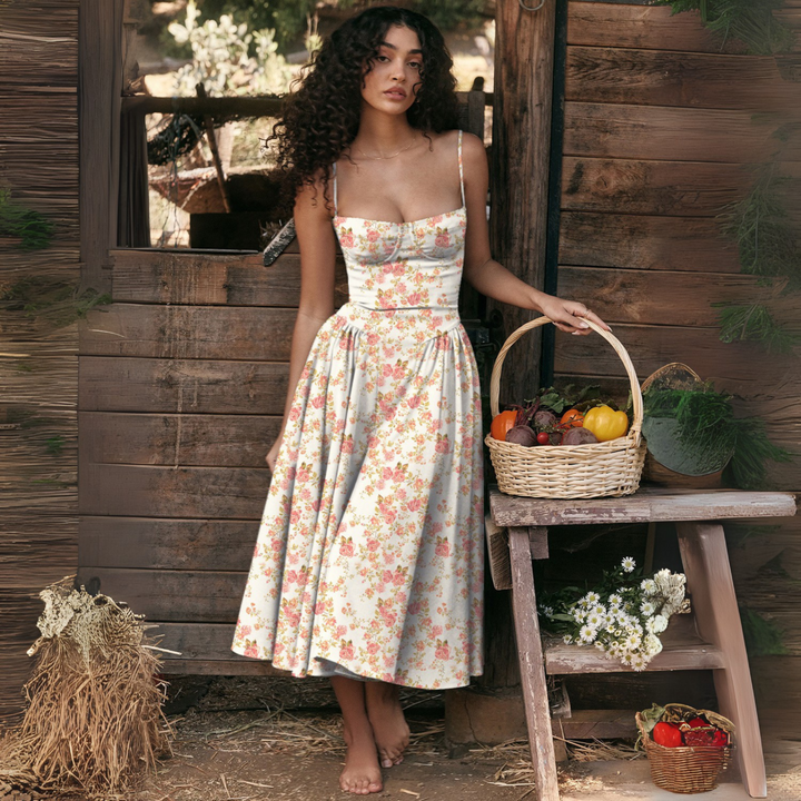 ТRENTA - Стилна рокля с тънки презрамки и прилепнал силует до средата на бедрата