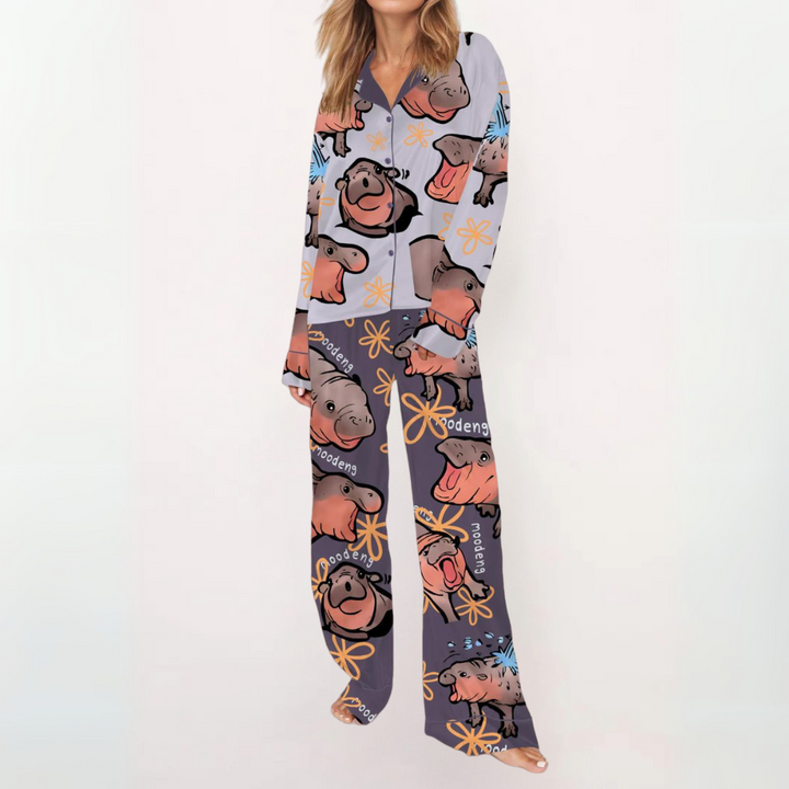 SYLIA - Casual Printed Button Down Top и Удобна Пижама