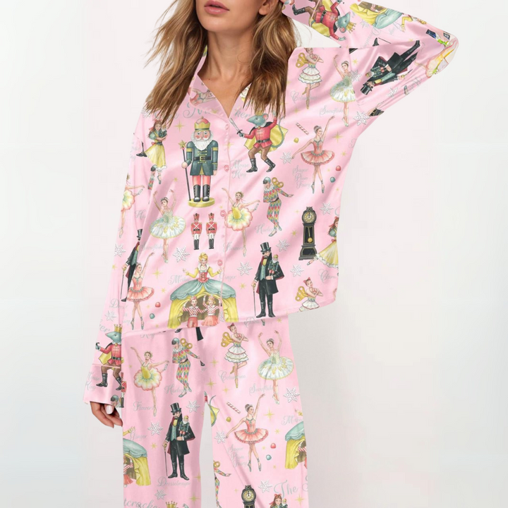 SYLIA - Casual Printed Button Down Top и Удобна Пижама