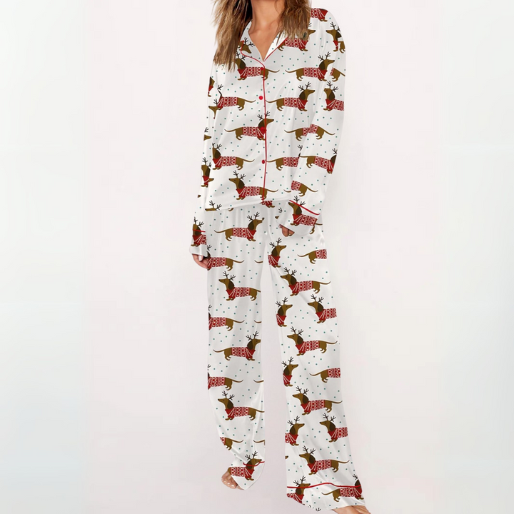 SYLIA - Casual Printed Button Down Top и Удобна Пижама