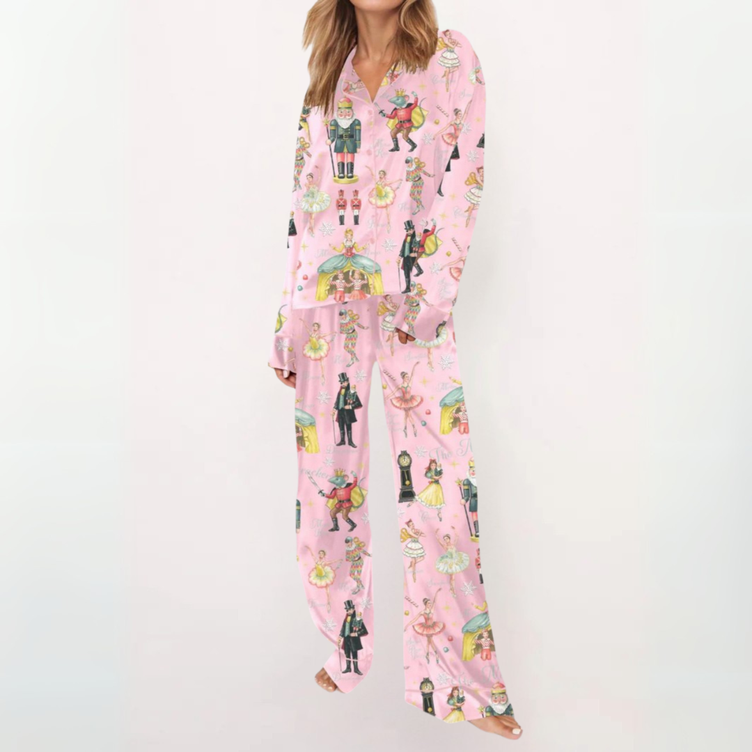 SYLIA - Casual Printed Button Down Top и Удобна Пижама