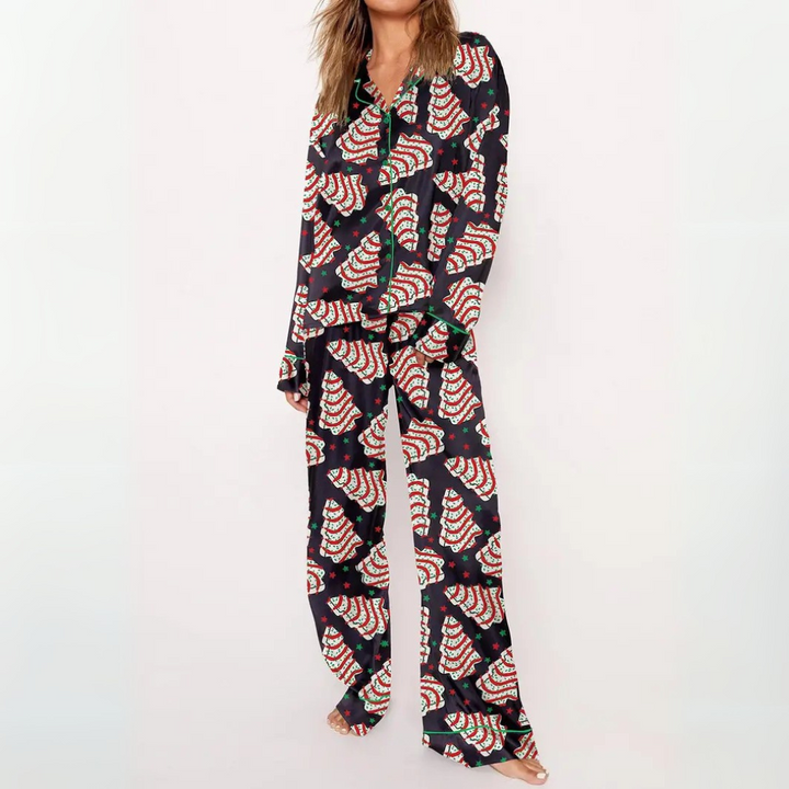 SYLIA - Casual Printed Button Down Top и Удобна Пижама