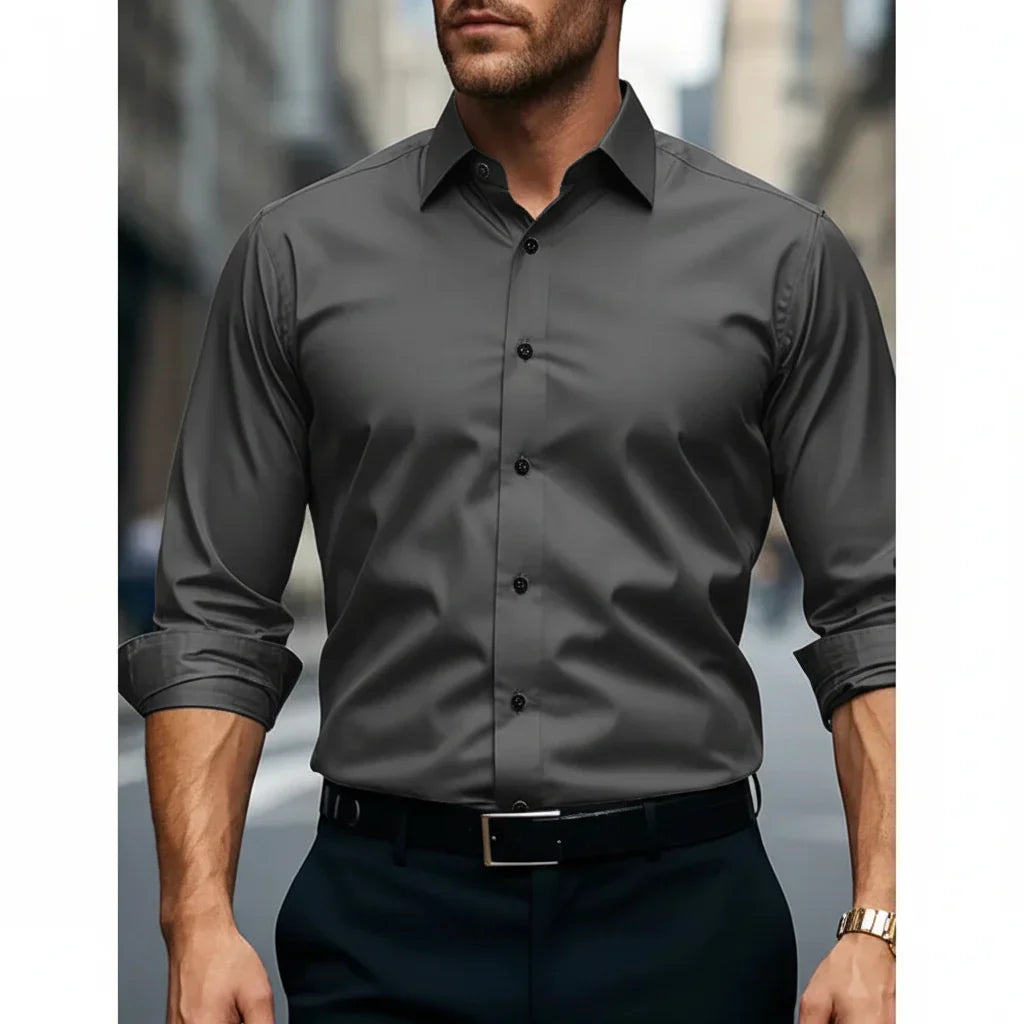 Мъжка риза с дълъг ръкав Slim Fit