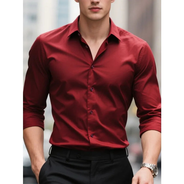 Мъжка риза с дълъг ръкав Slim Fit
