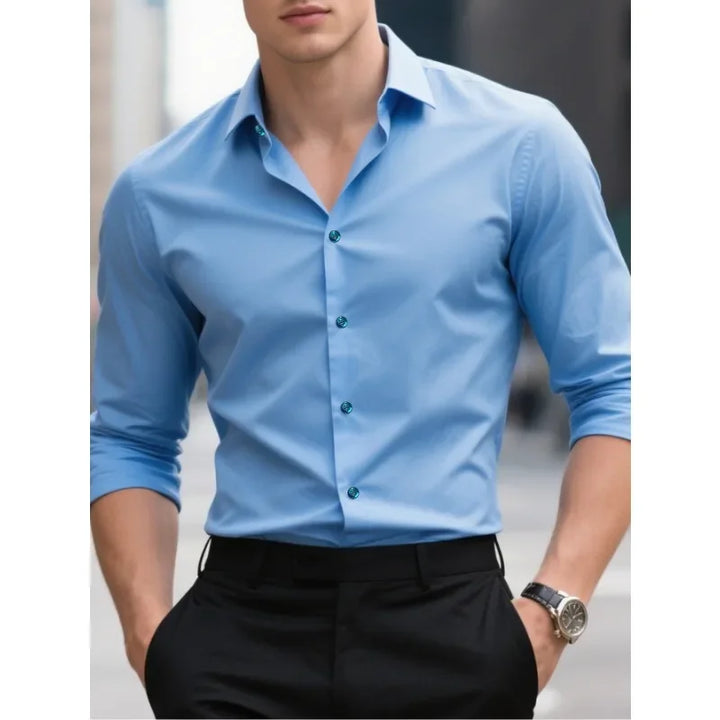 Мъжка риза с дълъг ръкав Slim Fit