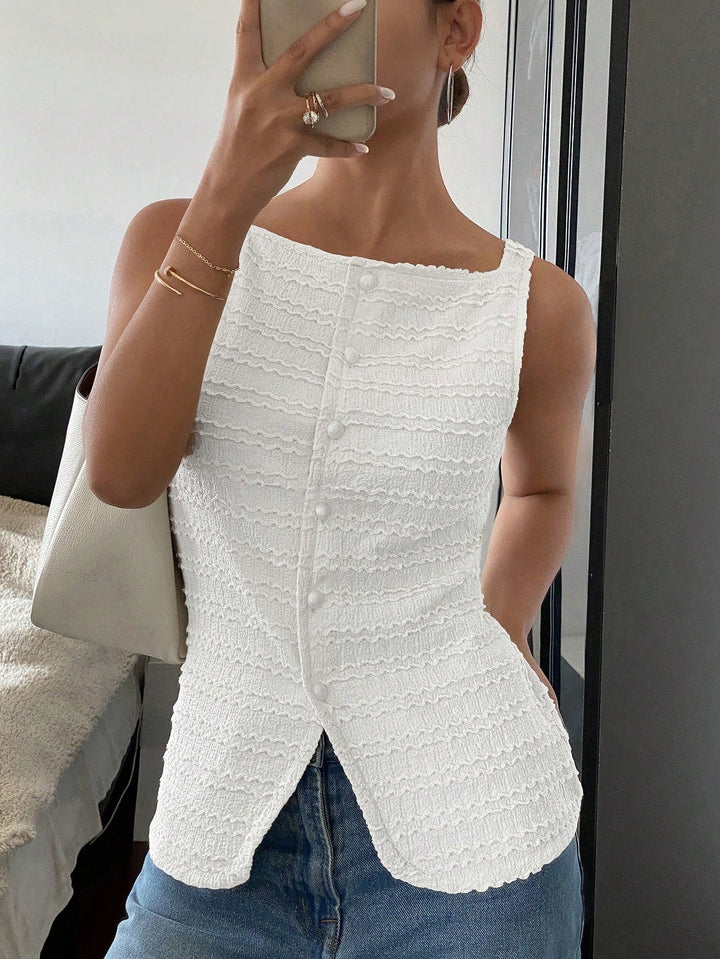 QUEENIE - Стилен безръкавен елек с копчета