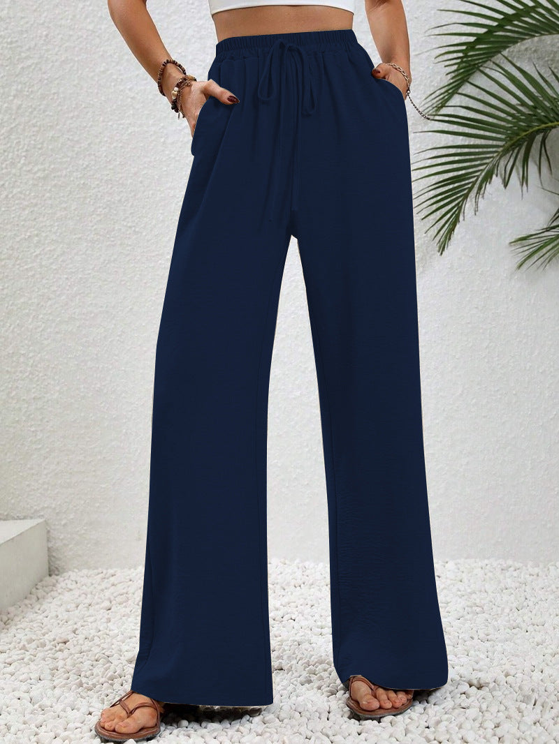 Нику - Casual Wide Leg Drawstring Pants