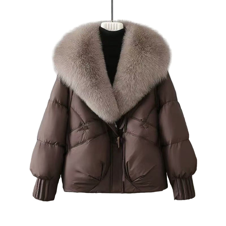 ЕЛИЗА - Зимен къс жакет с козина