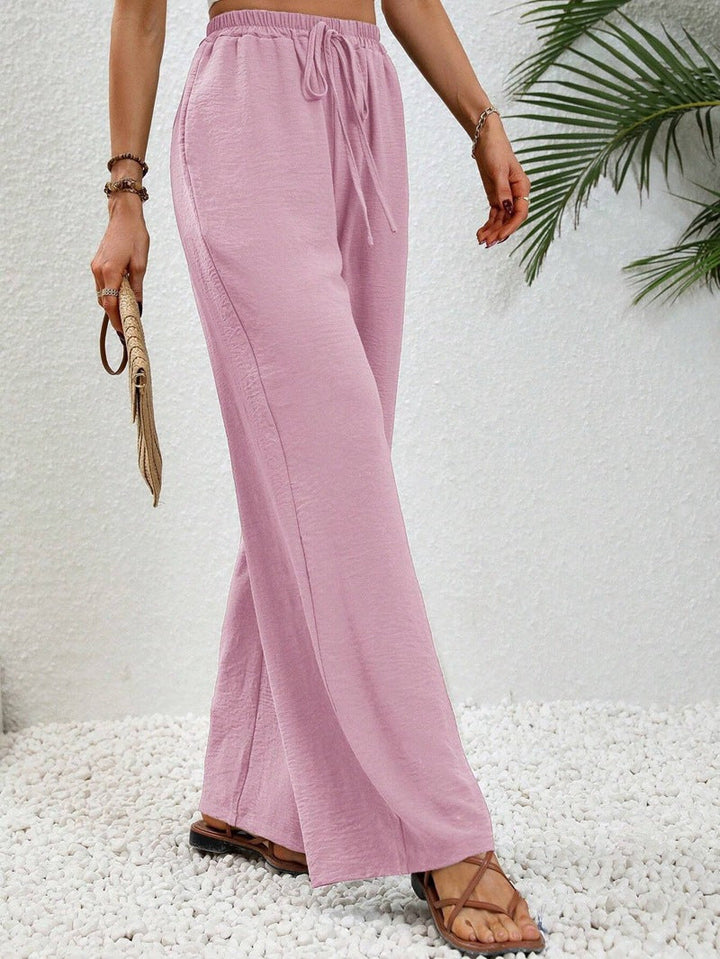 Нику - Casual Wide Leg Drawstring Pants