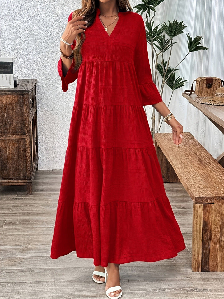 STELLA - Casual V-Neck Лятна Макси Рокля