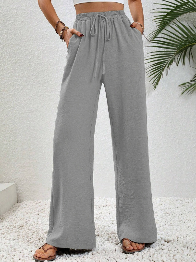 Нику - Casual Wide Leg Drawstring Pants