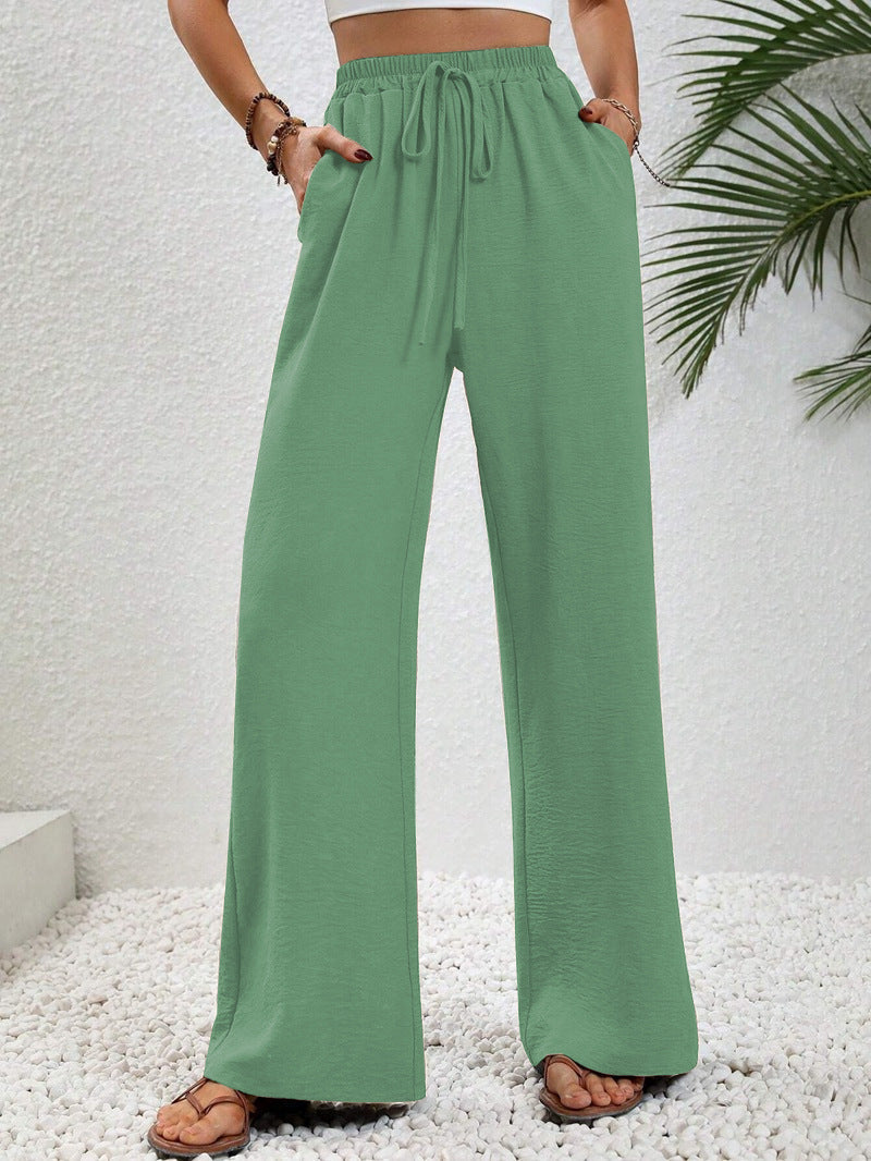 Нику - Casual Wide Leg Drawstring Pants