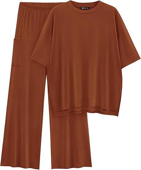 FILTA - Комплект от Casual Basic топ и панталони с еластична талия