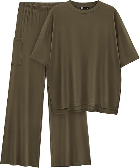 FILTA - Комплект от Casual Basic топ и панталони с еластична талия