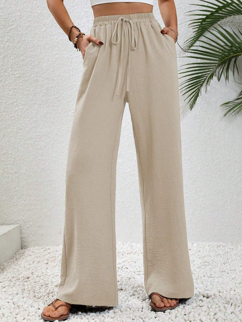 Нику - Casual Wide Leg Drawstring Pants