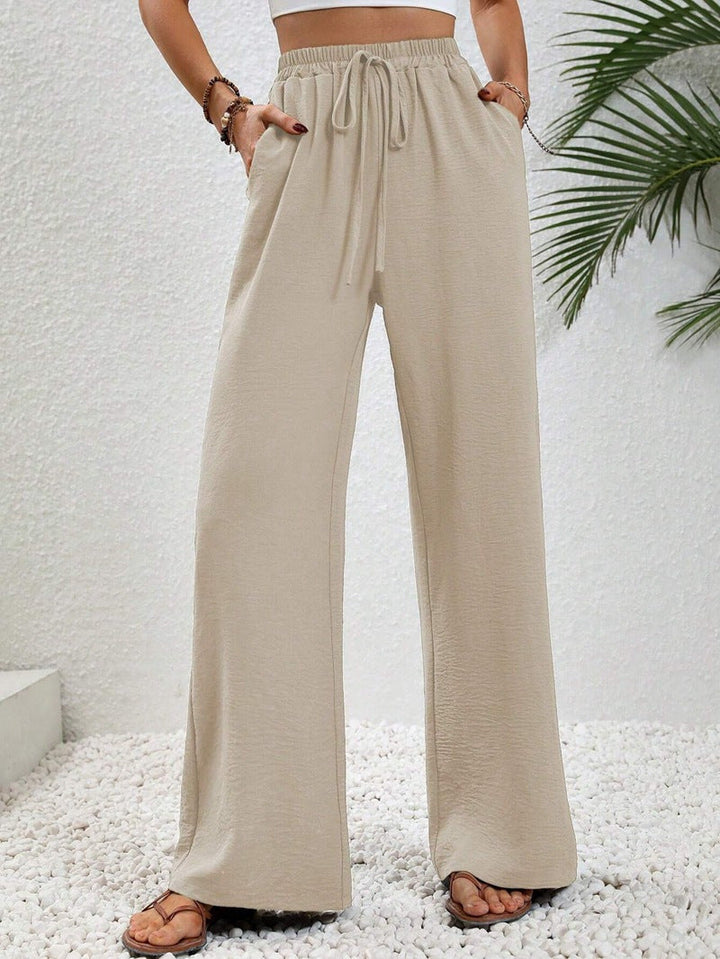 Нику - Casual Wide Leg Drawstring Pants
