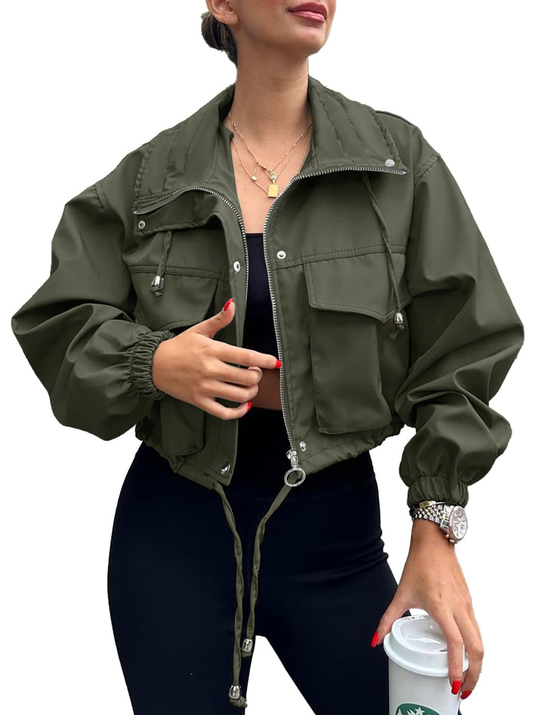AGAPITA – Леко cropped яке с цип
