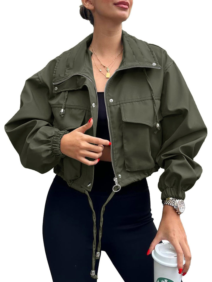 AGAPITA – Леко cropped яке с цип