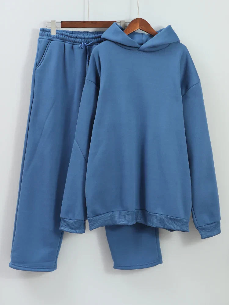 Мъжки Tracksuit за Улична Мода и Всекидневно Носене Oversized Худи и Джогъри Комплект