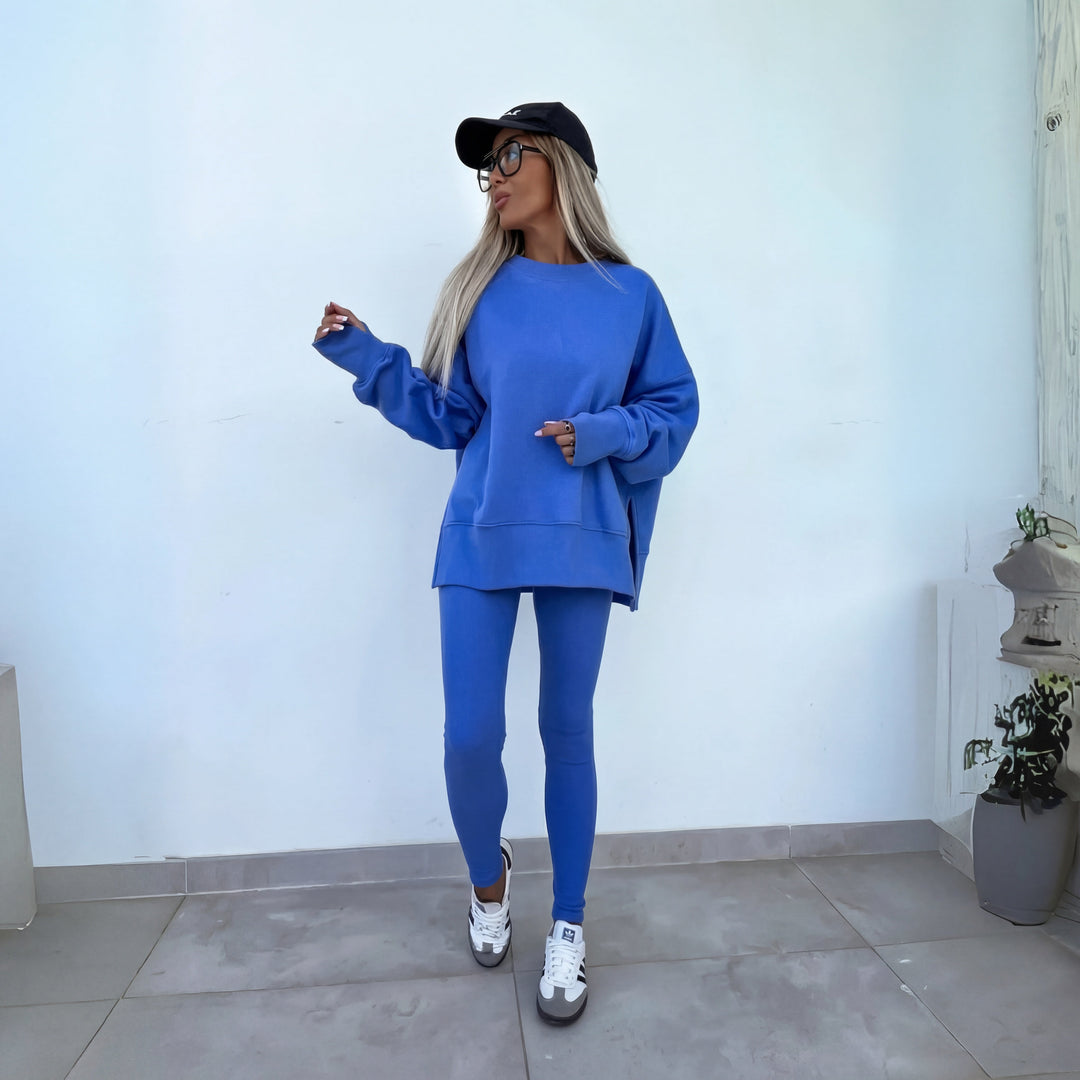 YACHI - Комплект от casual дълъг ръкав суичър и панталони