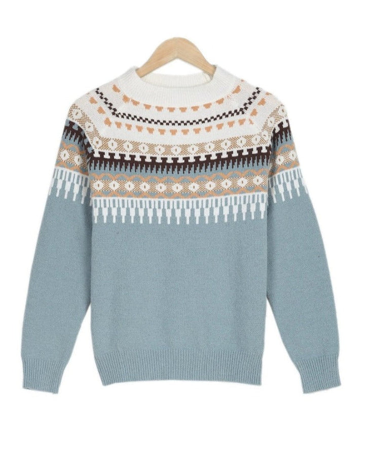 AVERY - Пуловер с плетен дизайн Fair Isle