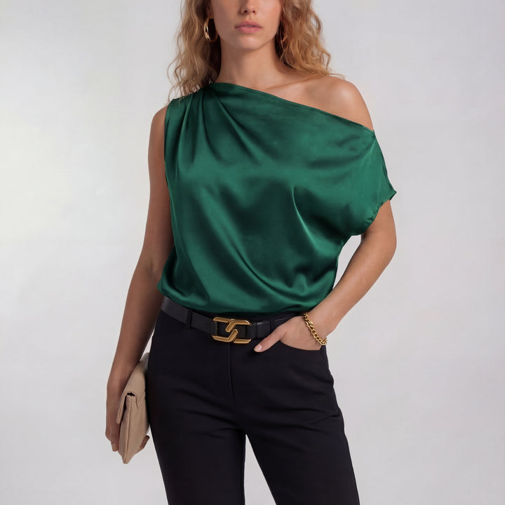 CAMILLA – Шикозна Casual Блуза с Едно Рамо