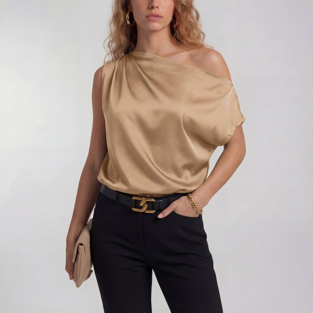 CAMILLA – Шикозна Casual Блуза с Едно Рамо