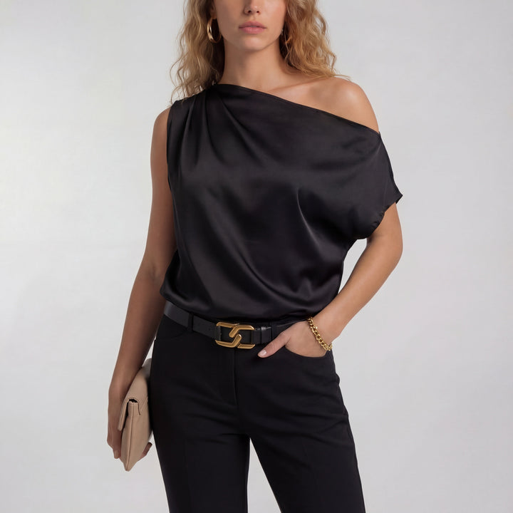 CAMILLA – Шикозна Casual Блуза с Едно Рамо