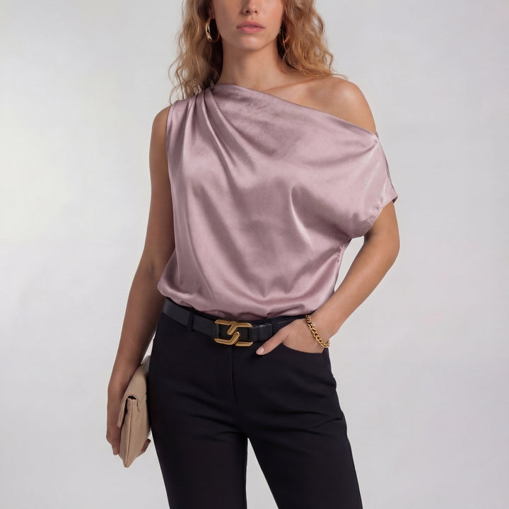 CAMILLA – Шикозна Casual Блуза с Едно Рамо