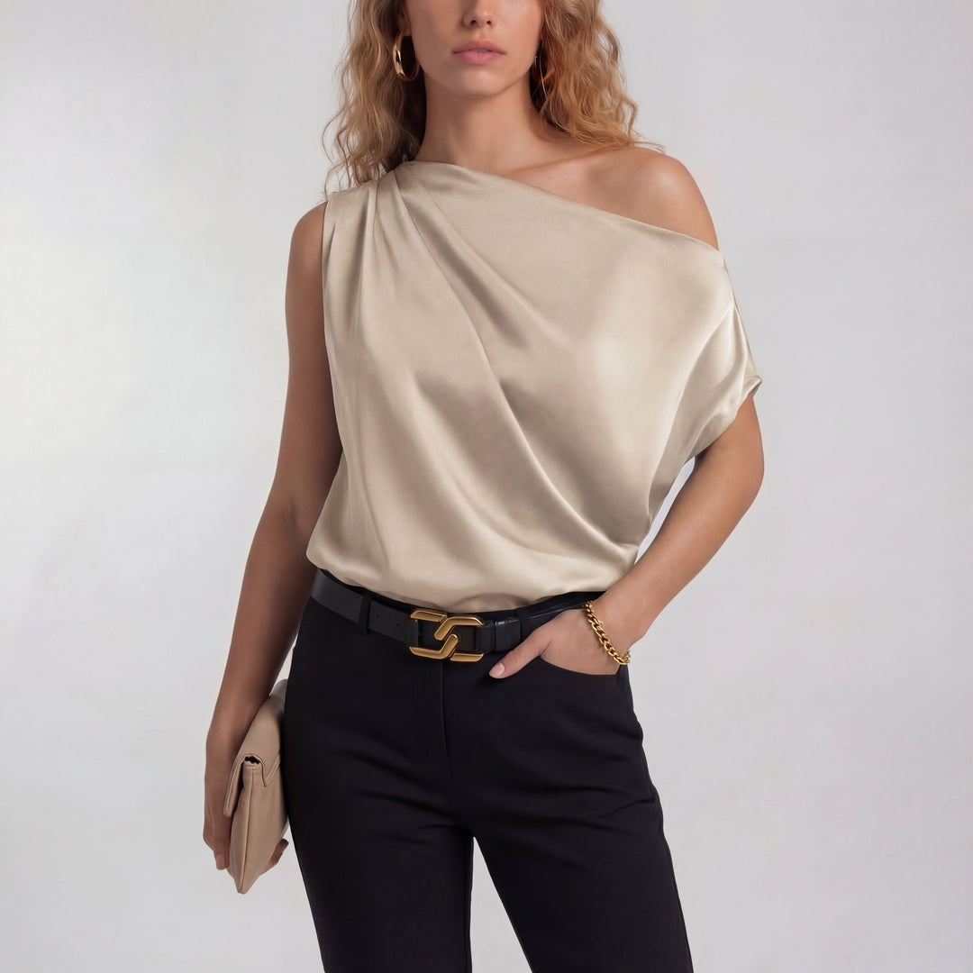 CAMILLA – Шикозна Casual Блуза с Едно Рамо