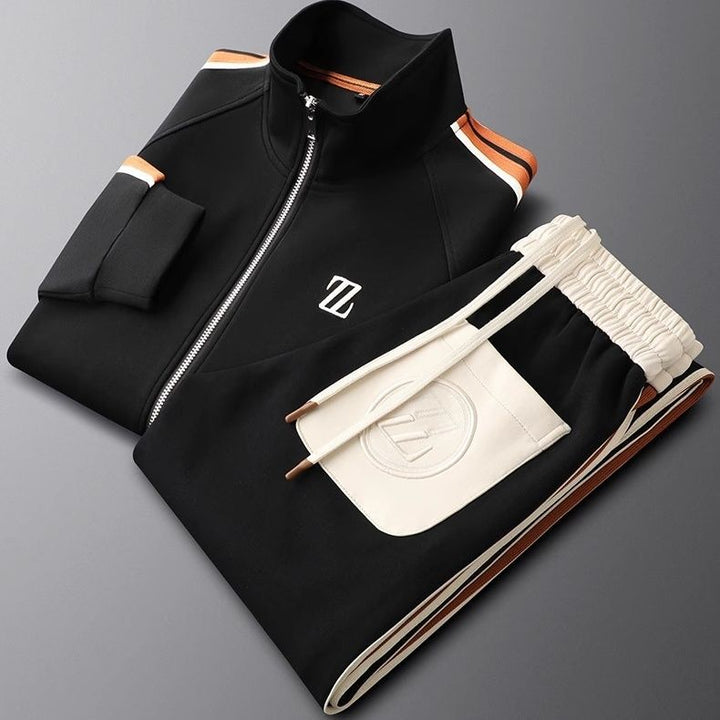 Мъжки Tracksuit Двукомплектен сет с цип яке и спортни панталони